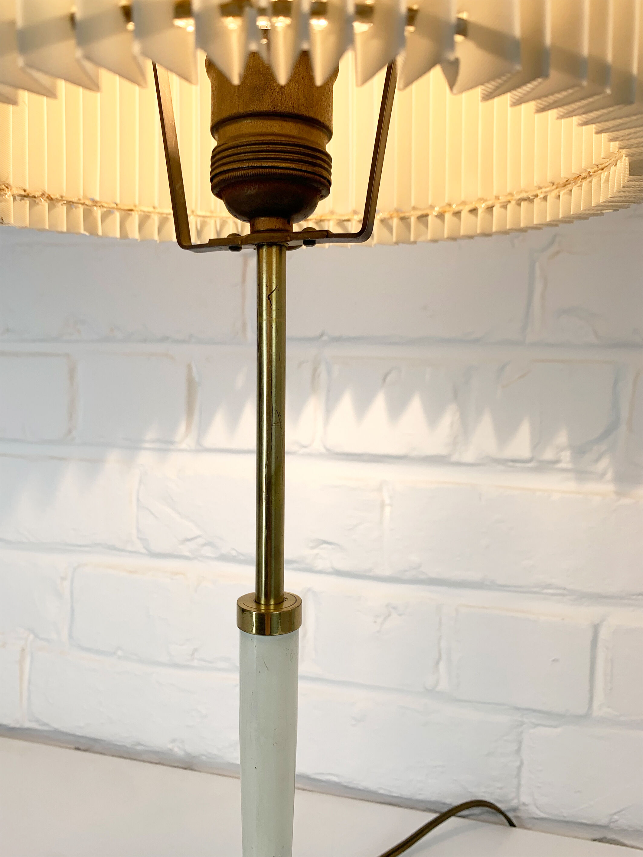 Modernist Table Lamp by J.T. Kalmar, Austria, Mid-Century Brass