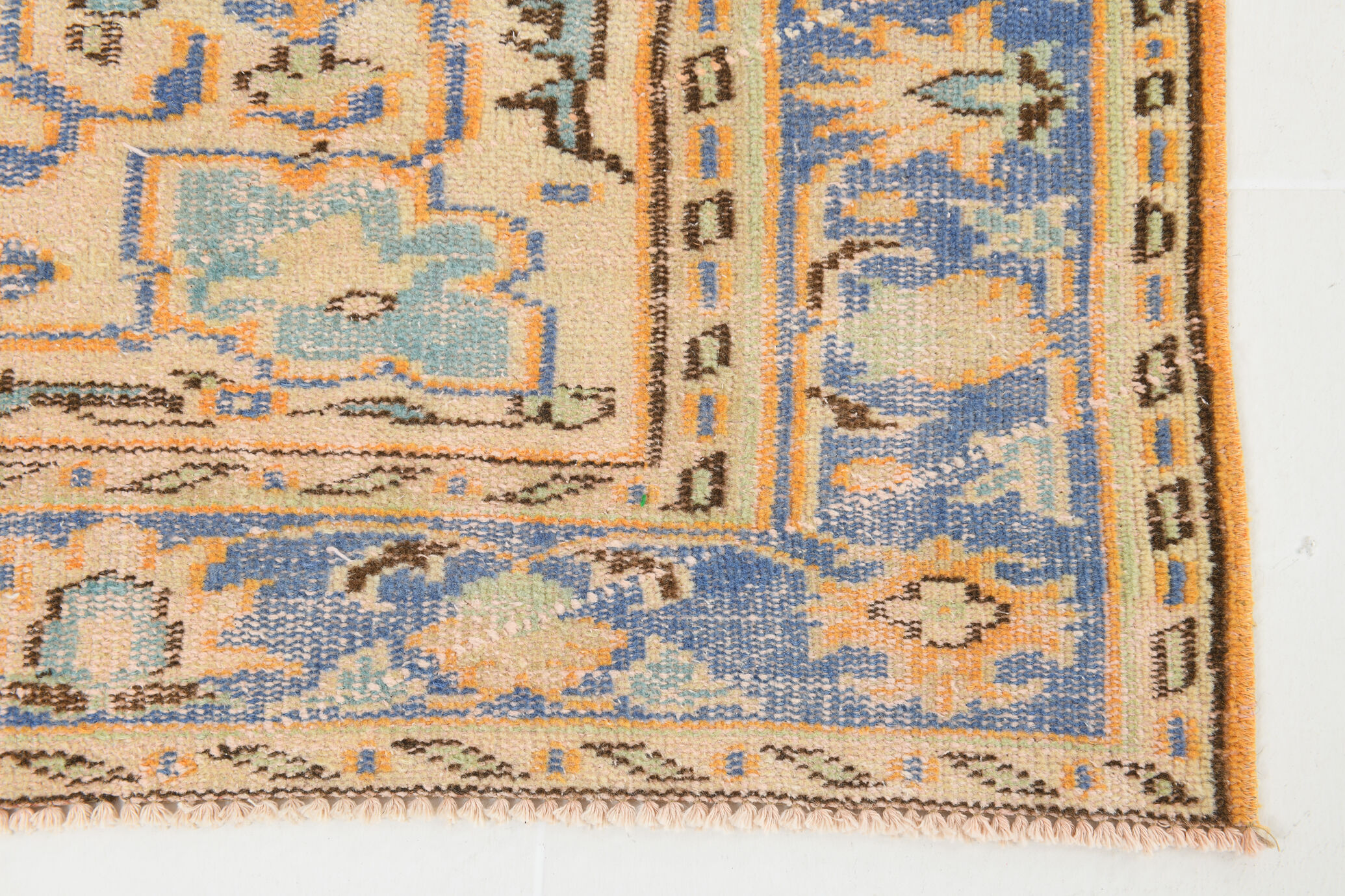 6x9 orange madallion oushak rug, 288x194cm