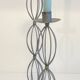 Geometric METAL CANDLE HOLDERS Patinated Gray