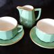 Duo of cups and saucers with his bed pitcher - 90s
