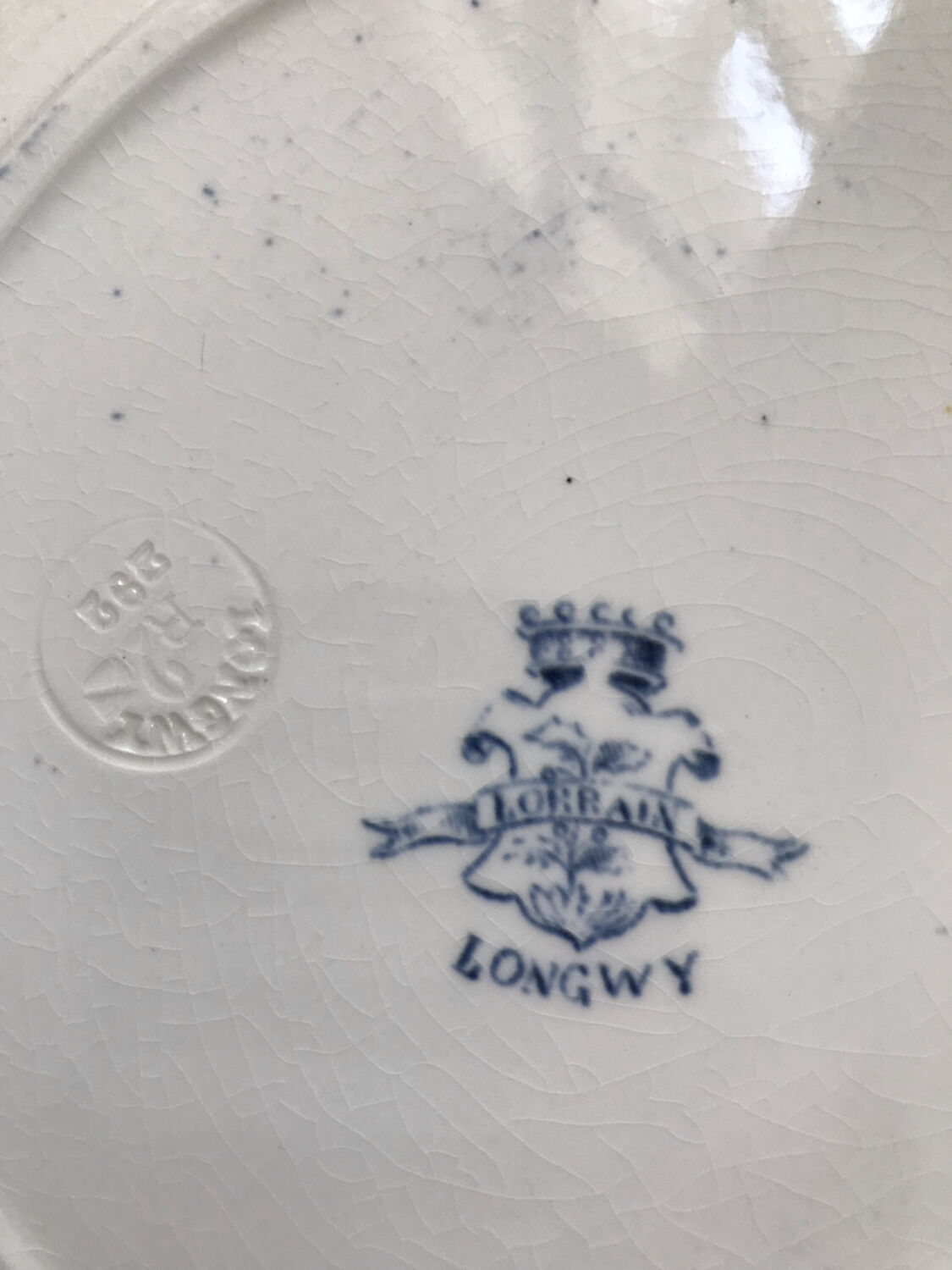Series of 6 old Longwy flat plates