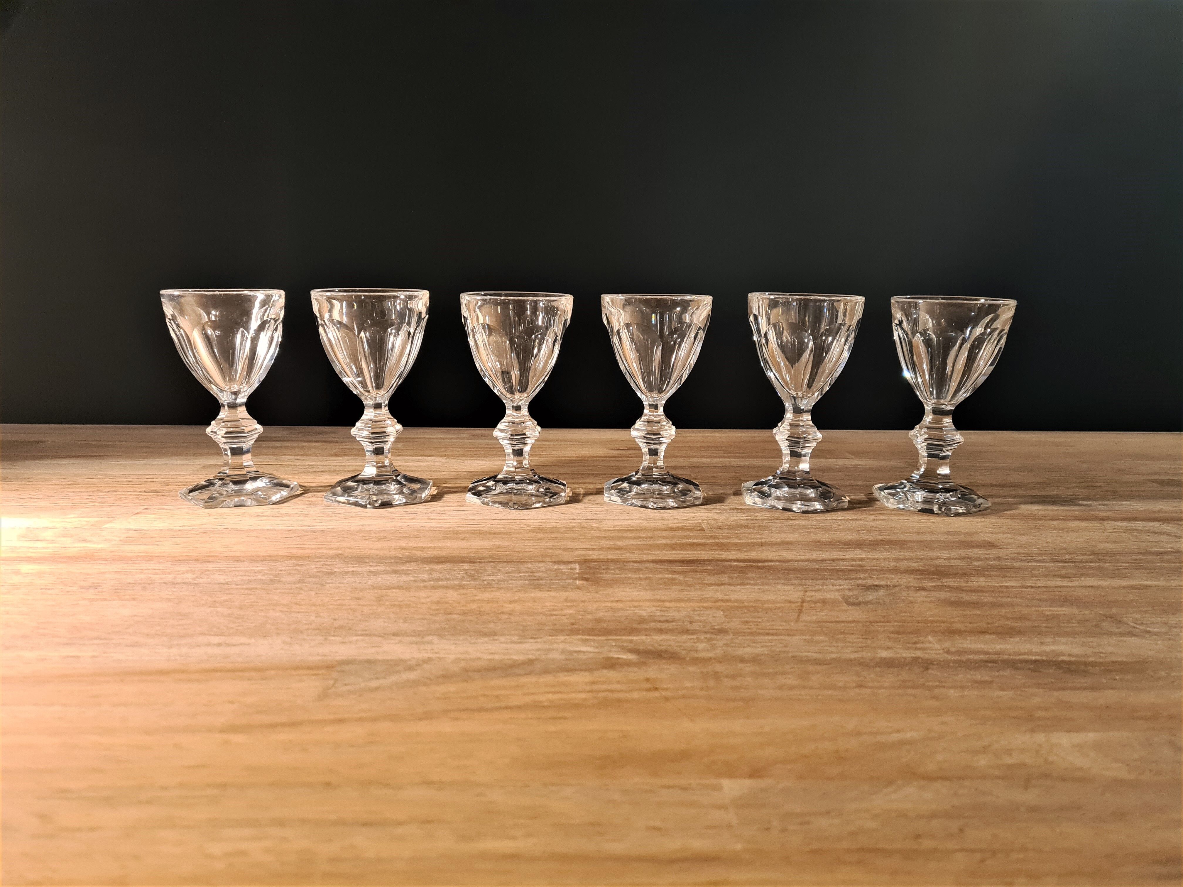 Harcourt glasses 6 Porto glasses from Baccarat