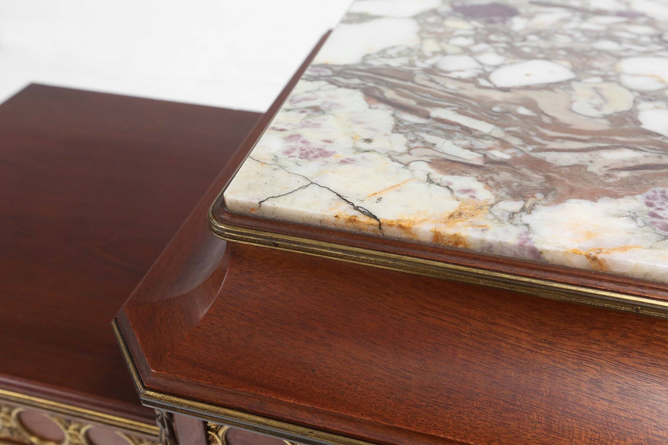 Louis Xvi Display Cabinet in Marquetry with Light, France, 1850s