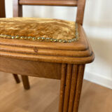 2 burgundy Art Deco chairs