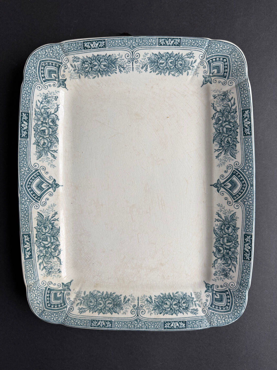 Large antique ironstone dish