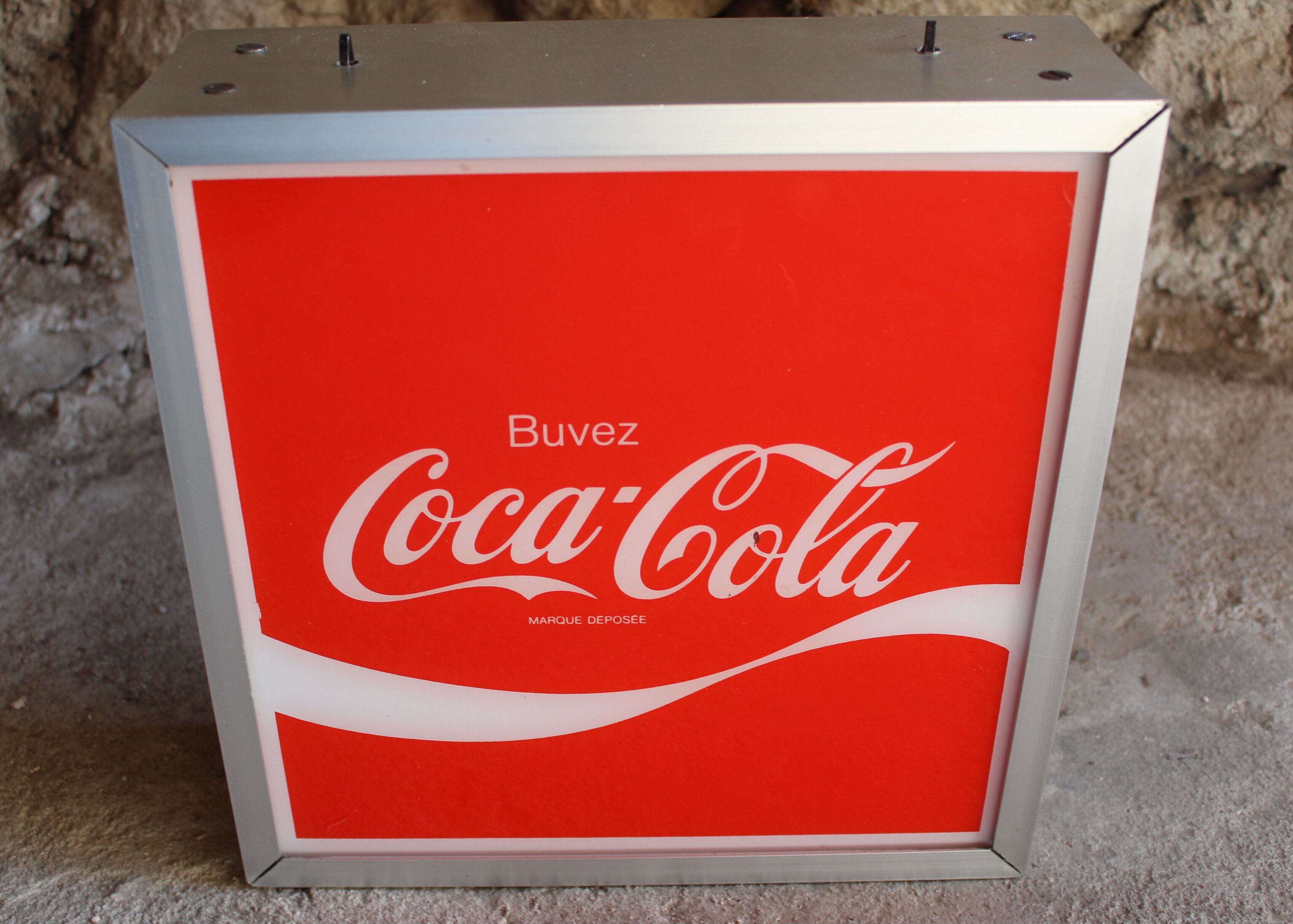 Illuminated Coca Cola bar sign