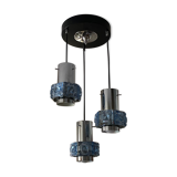 Suspension cascade 3 tubes steel and glass 1970