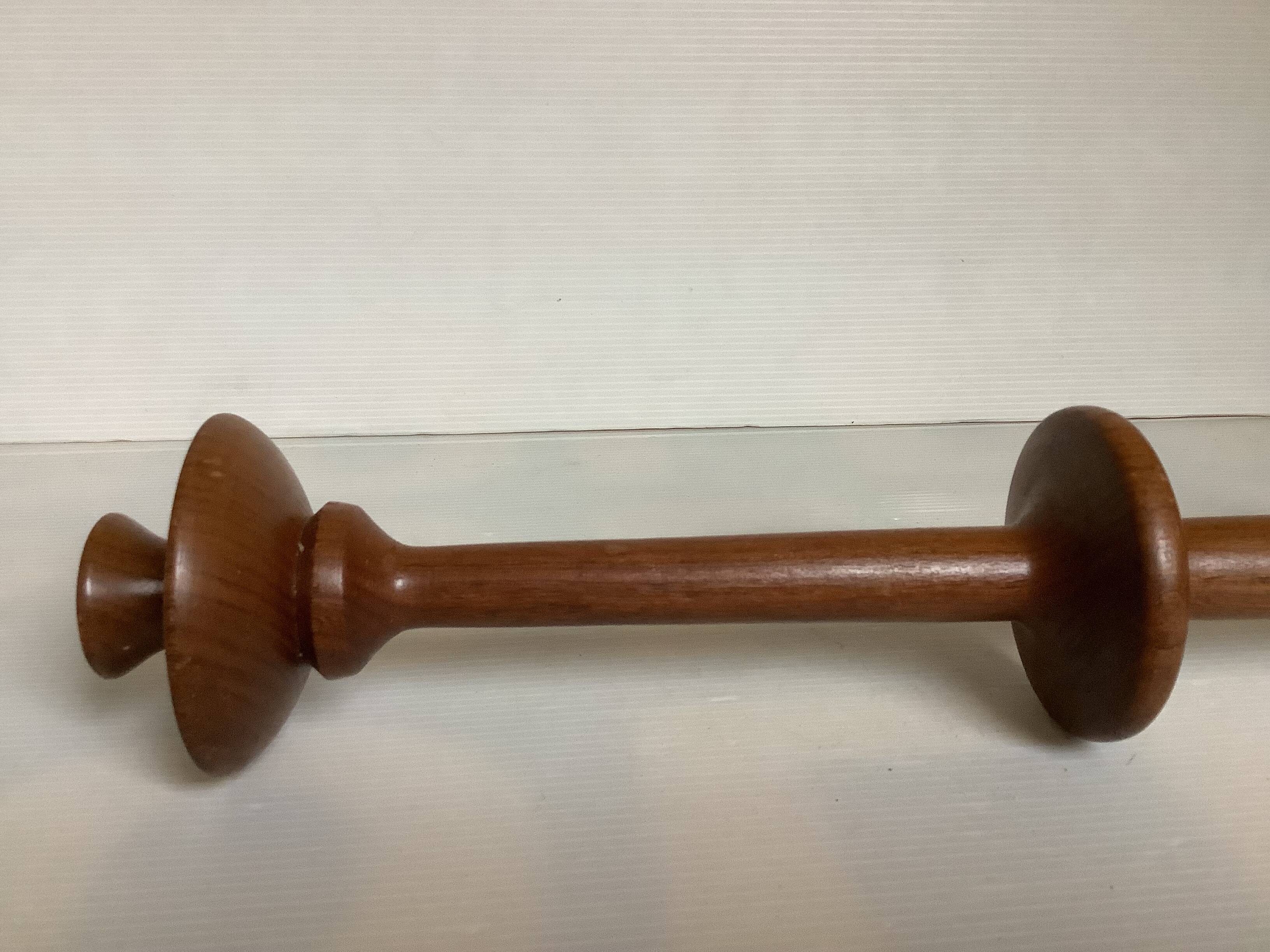 Large Scandinavian teak wood candle holder