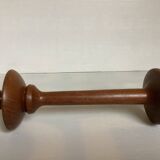 Large Scandinavian teak wood candle holder