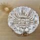 Impressive Bohemian crystal ashtray, crafted and engraved, 1950s.