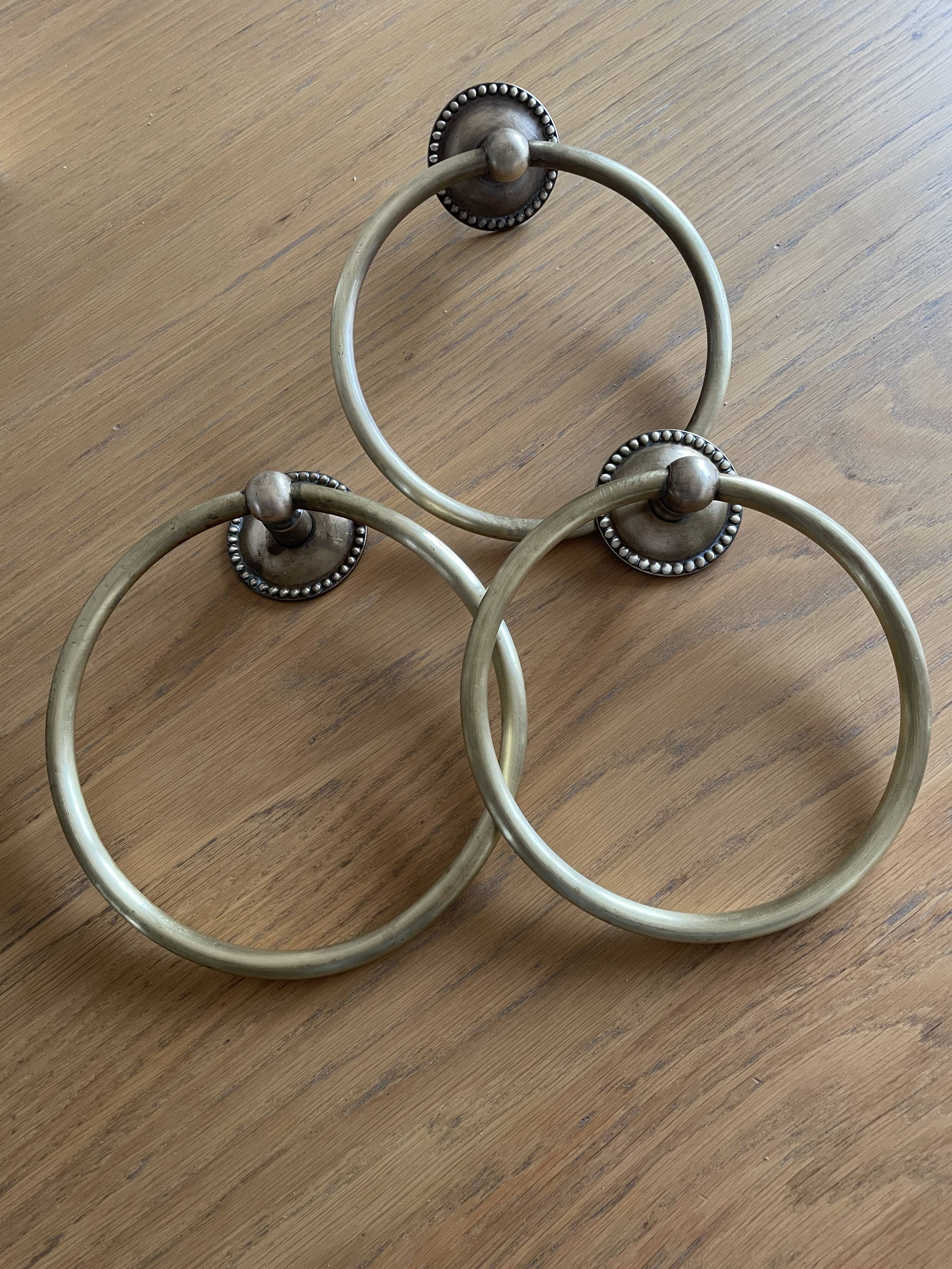 Brass towel racks