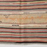 5x9 Soft Pastel Red Vintage Kilim Rug 150x290Cm SK 32959