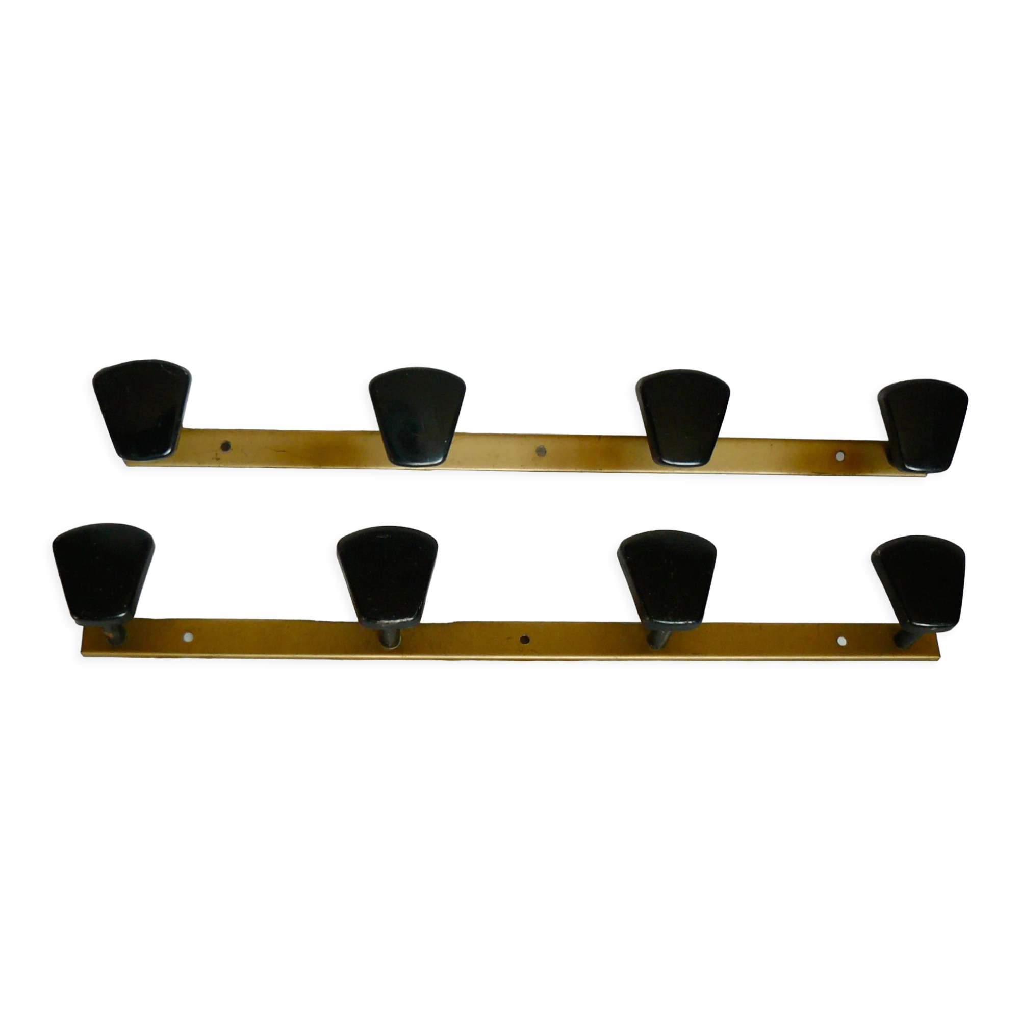 Pair of vintage metal coat racks