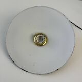 Antique industrial conical enamelled pendant light 25 cm