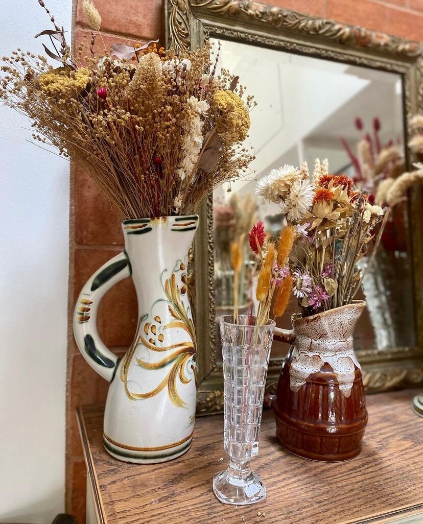 Vintage hand-painted ceramic vase