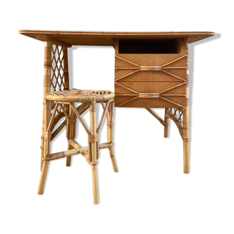 Bureau en rotin