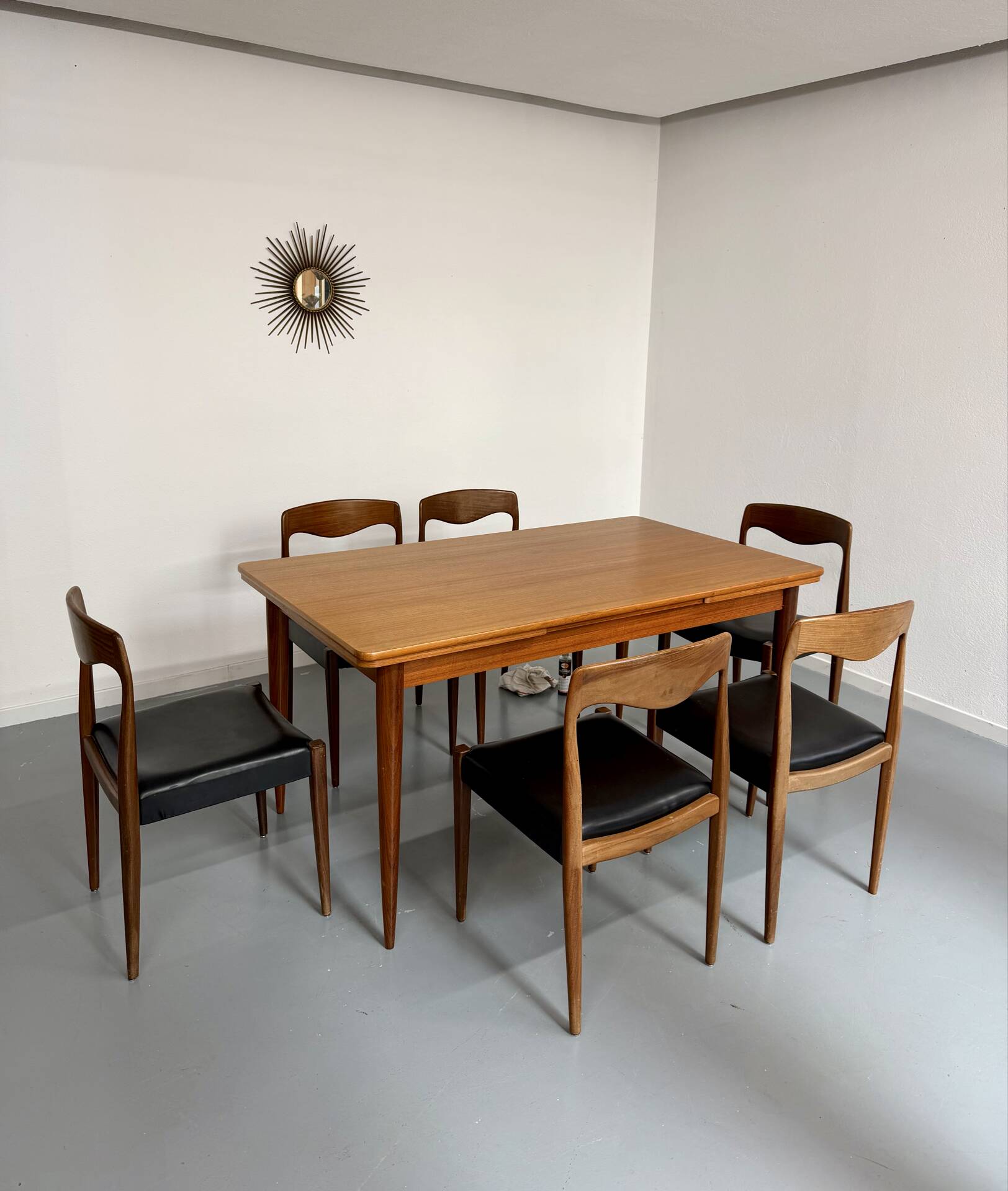 Lot of 6 chairs model 71 Scandinavian design Niels Otto Møller teak an60