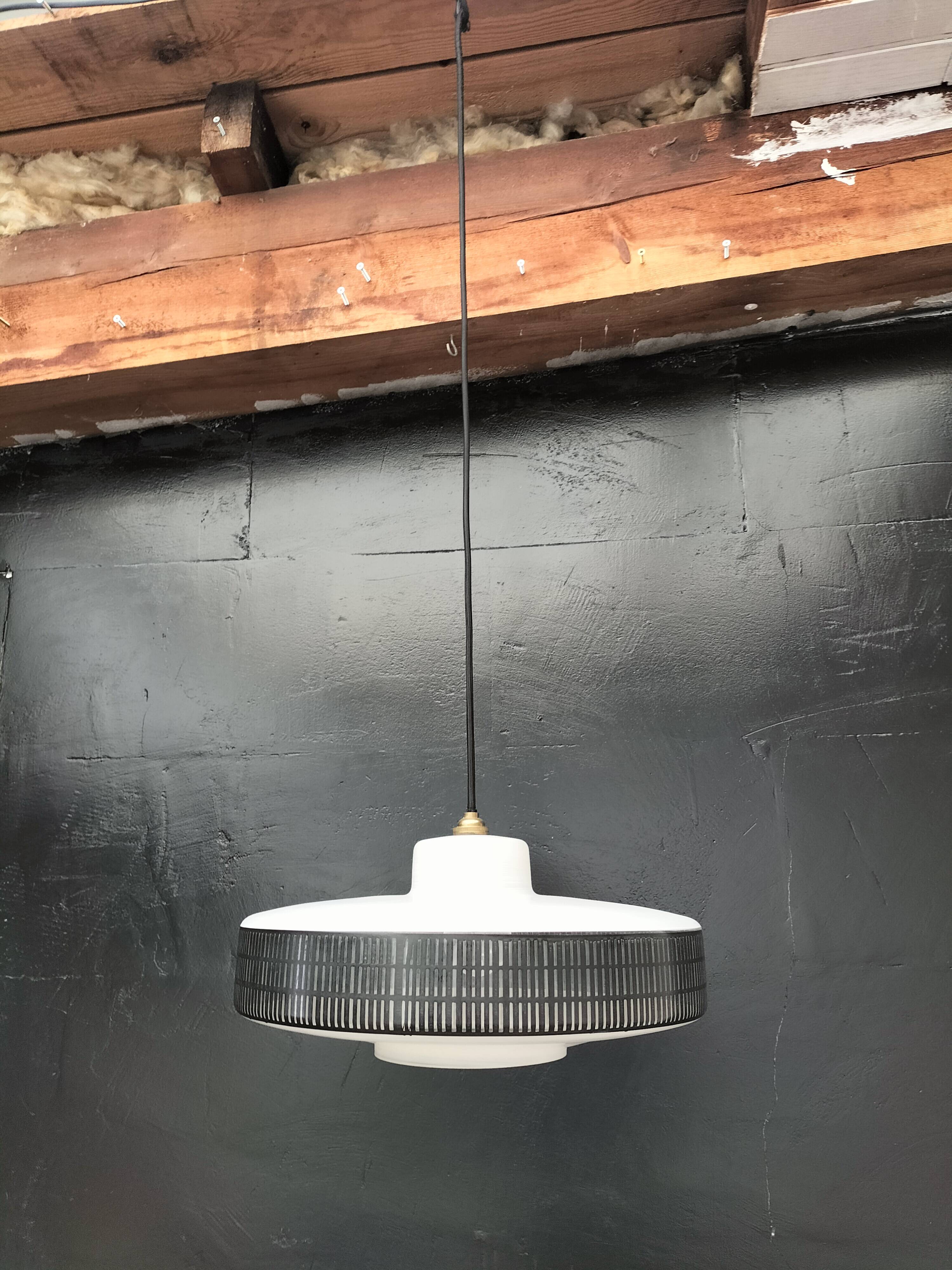 Vintage glass pendant light
