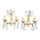 Pair of wall sconces in bronze and crystal – Empire Style – MG