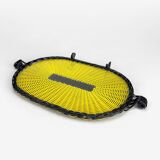 Serving tray glass and threads scoubidou 50s