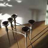 Scandinavian chrome modular candle holder 1960