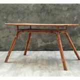Rotin and bamboo dining table, 1960s
