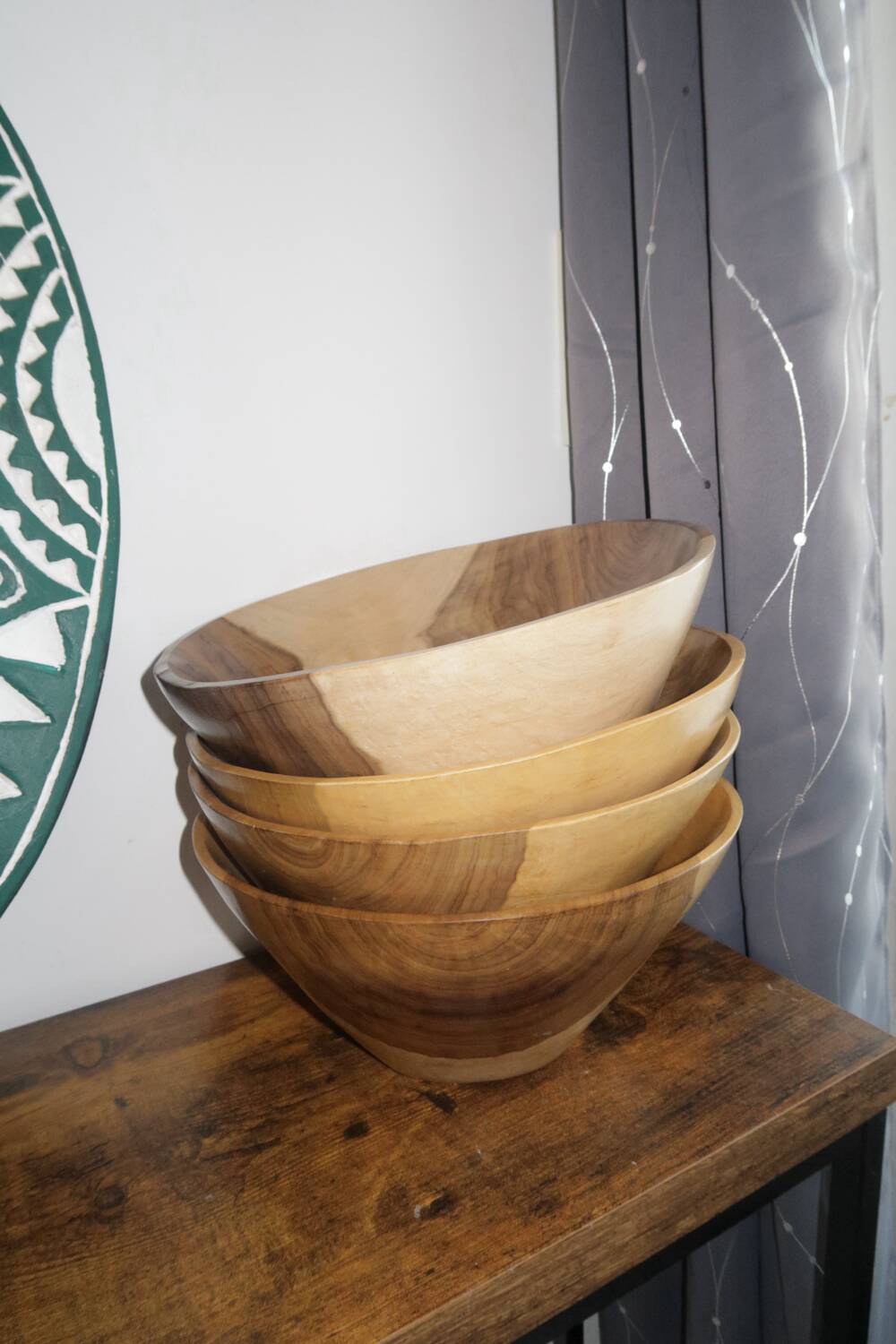 Large wooden bowl