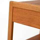 Pair of Scandinavian bedside tables from the 1950s–60s with carved handle