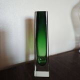 Sommerso Murano soliflore vase - 1960s - Attributed to Flavio Poli