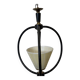 Mid-century metal and opaline pendant light, 1950s