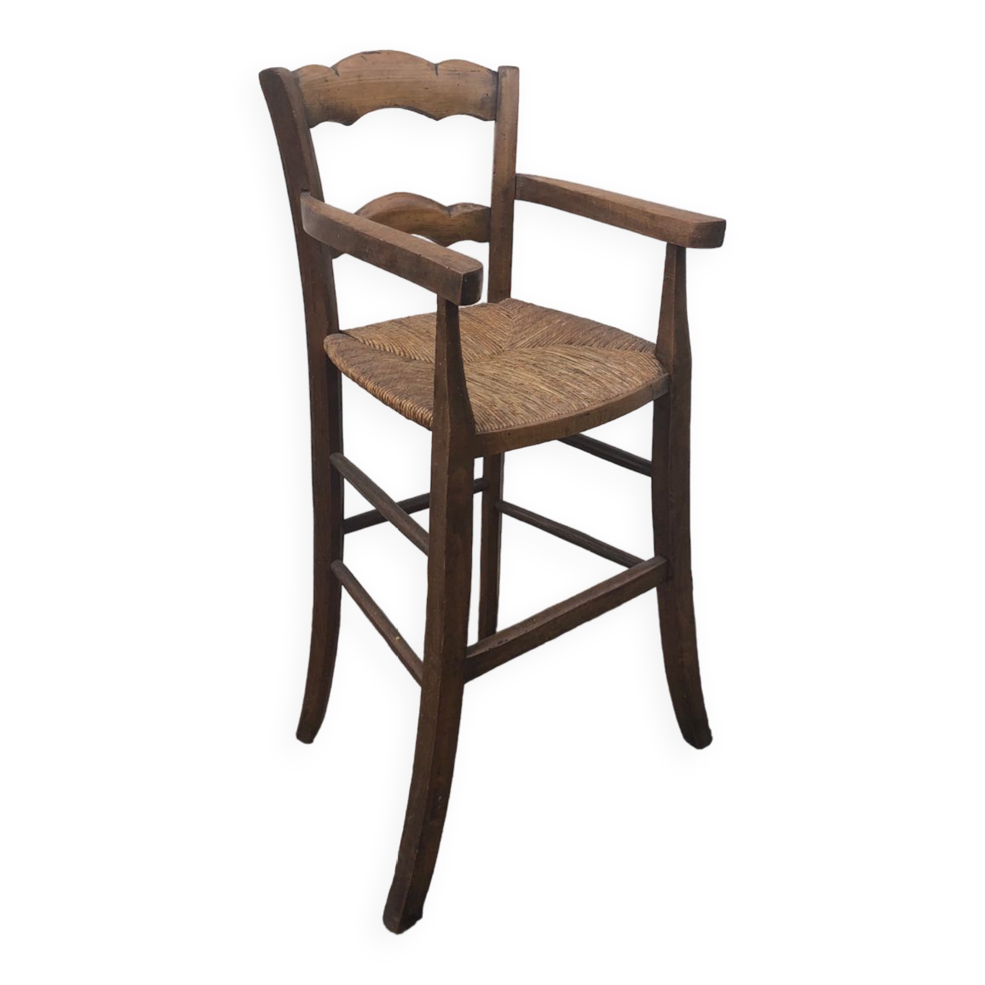 Rattan children's high chair