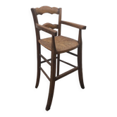 Chaise haute enfant rotin