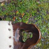 Tripod chair/stool in wood and goatskin