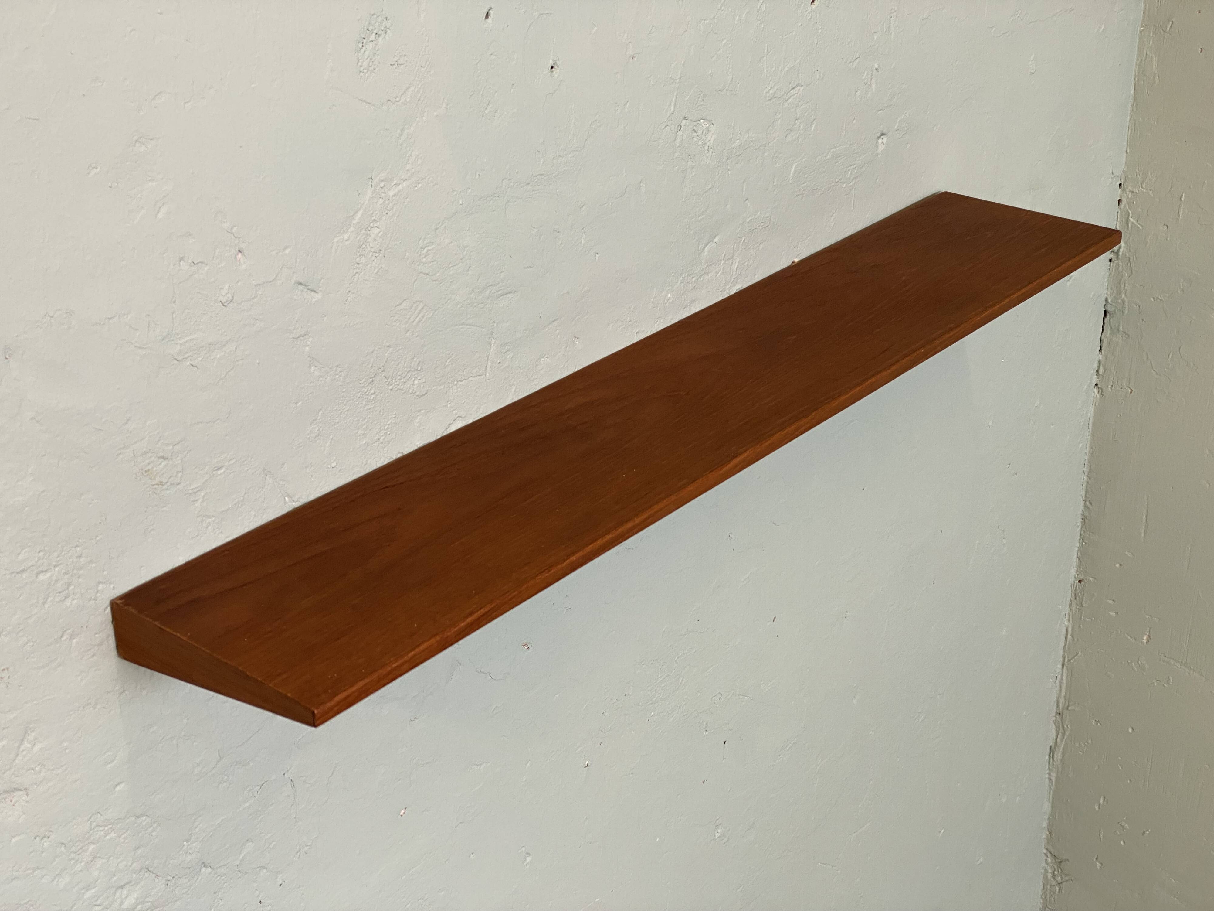 Vintage Scandinavian design teak wall shelves