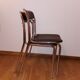 Paire de chaises vintage métal chromé