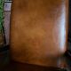 Fauteuil cuir et bois années 30 - art déco - marron