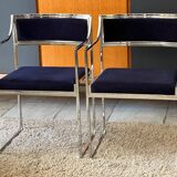 Set of 4 chairs and 2 armchairs model SQ by Willy Rizzo 1970