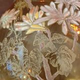 Ancien vase décor floral émaillé