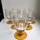 Lot de 6 verres à pieds ambré art déco années 30