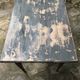 Old farmhouse table desk 1 drawer solid wood patinated black top