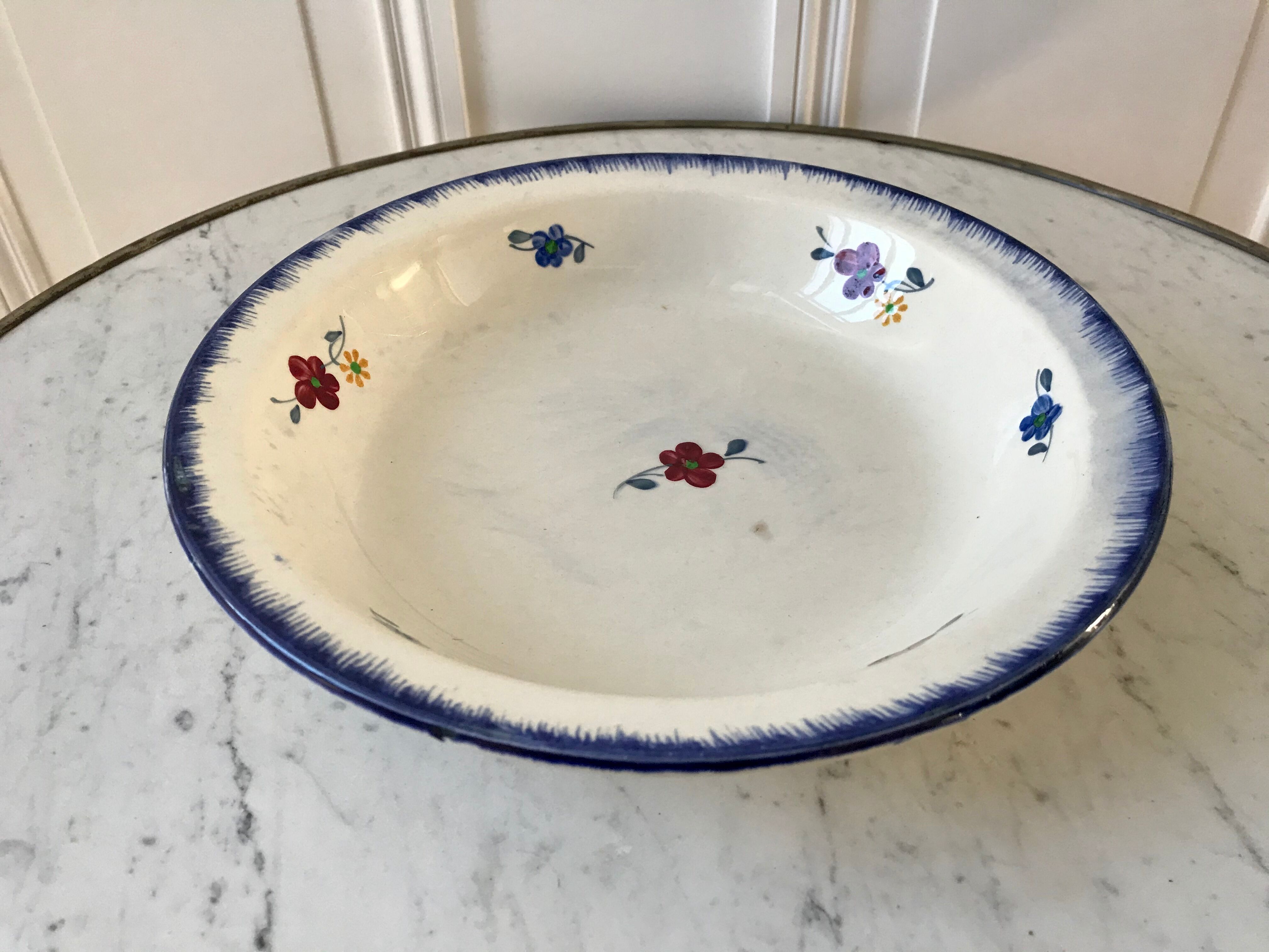 Hollow dish digoin sarreguemines model "mary lou" 40s