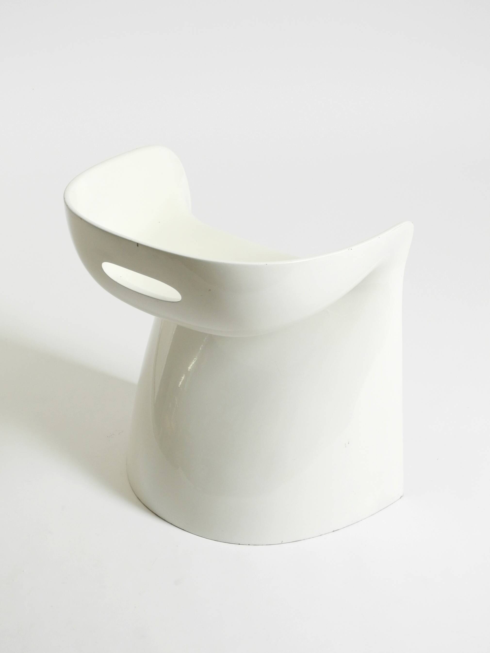 White stool by Winfried Staeb from the 1970s for the Form + Life Collection