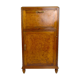 Art Deco bar in walnut and elm magnifying glass, France, circa 1925