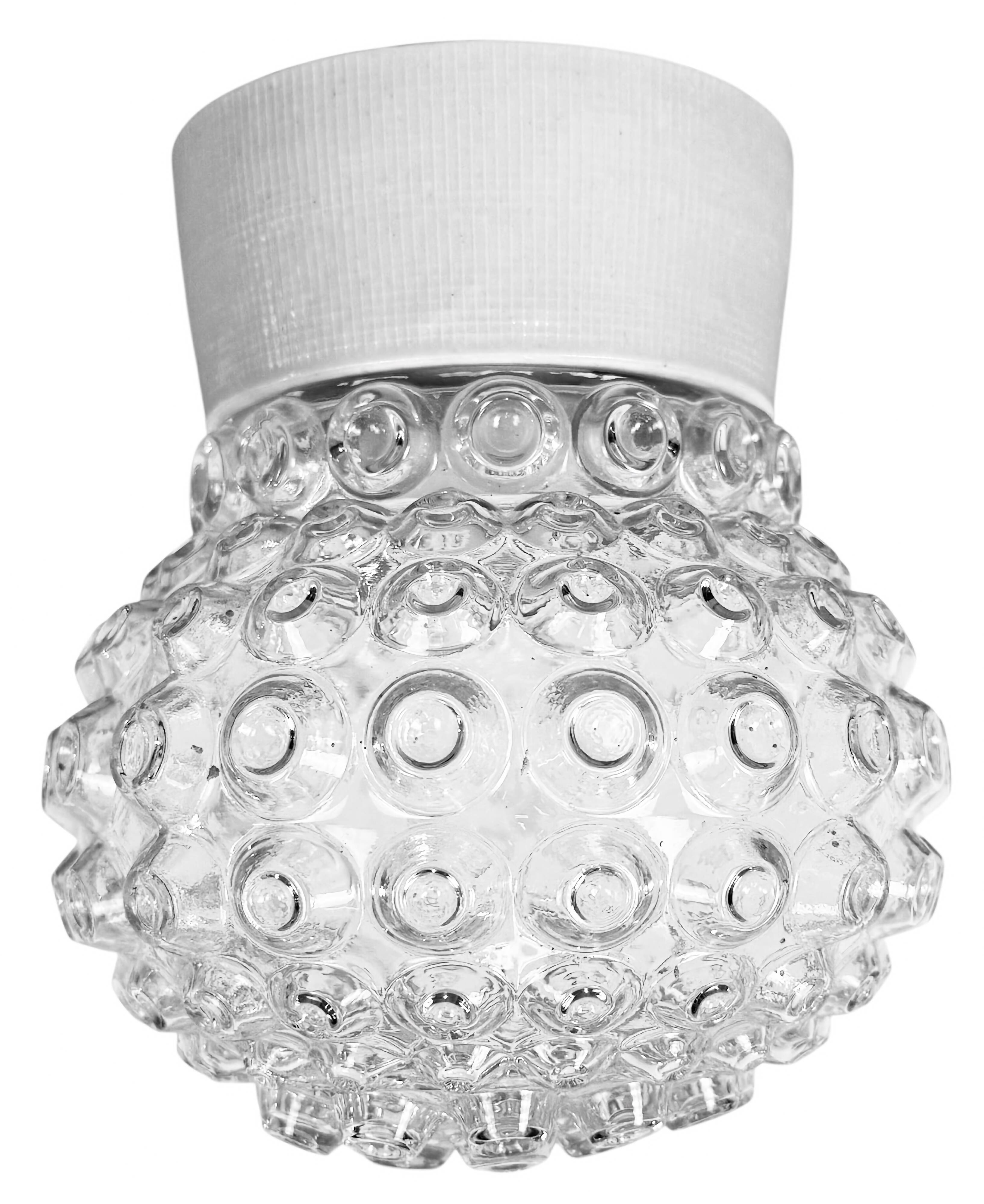 Vintage White Porcelain Ceiling Light, 1970s