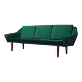Green velvet sofa, Danish design, 1980s, production: Denmark