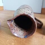 Orangeade service pitcher and 6 glasses in pyrite stoneware