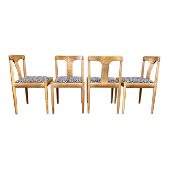 Set of four Scandinavian design chairs 1950.