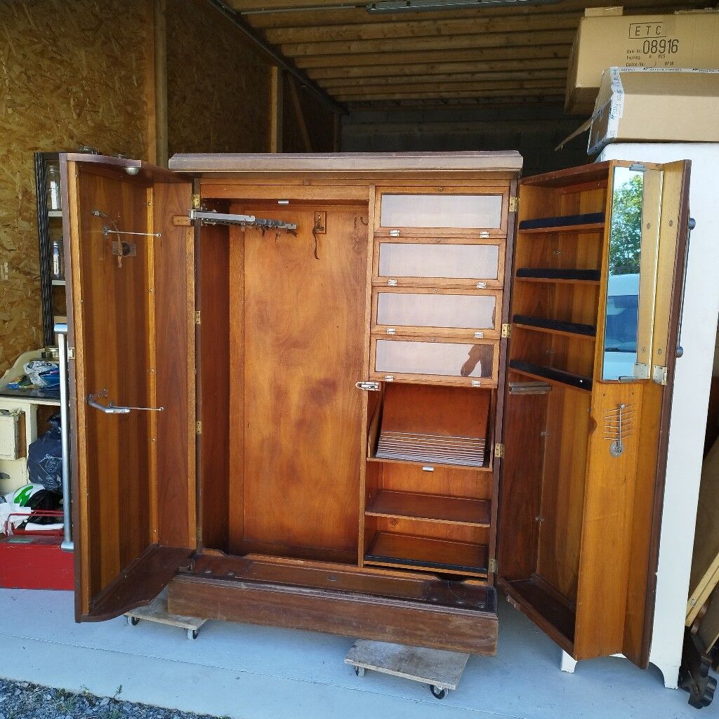 Dressing anglais armoire officier compactom art déco Selency