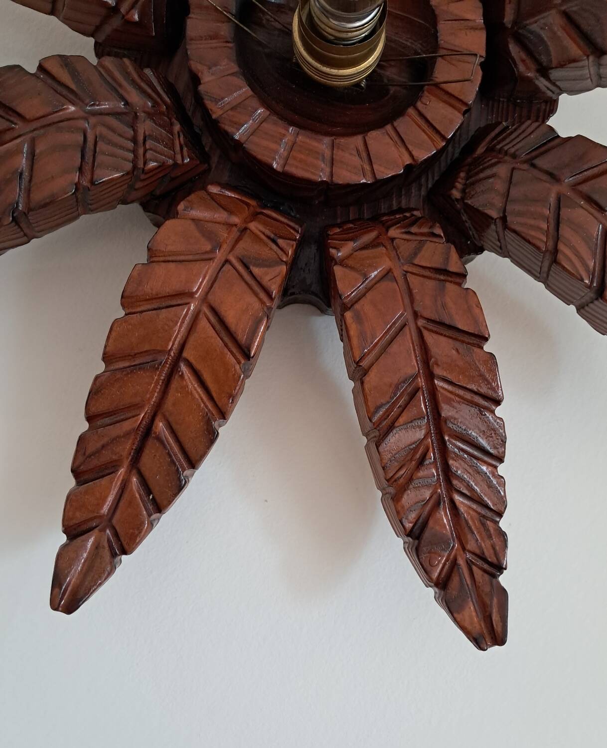 Old wooden wall light