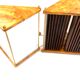 Leonardo Mosso 2 palisander and brass table lamps, Italy 1970s